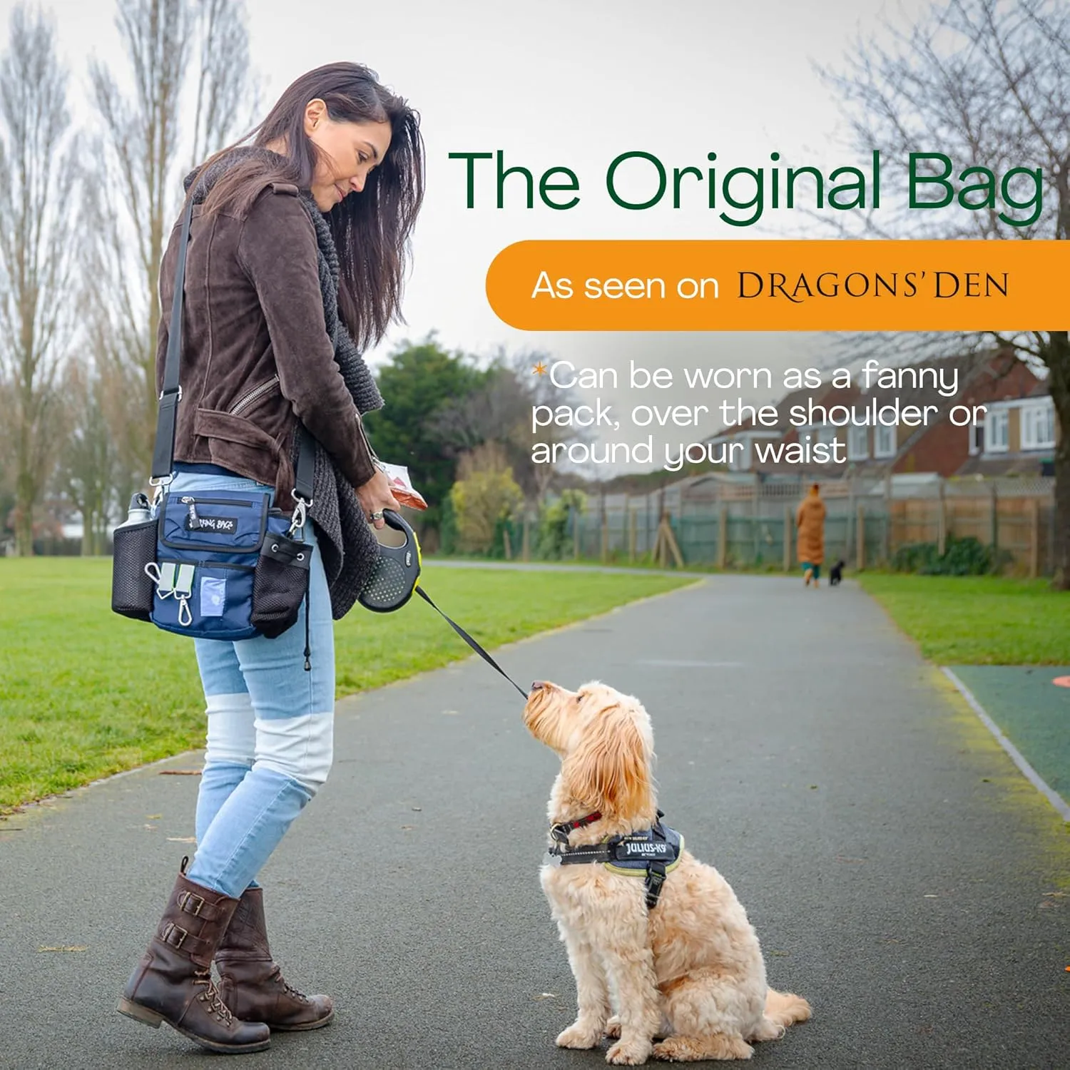 | The Original Dog Walking Bag | As Seen On Dragons’ Den | Lightweight & Practical Design | Carry Dog Toys, Dog Treats, Poop Bags & More With Ease | Extendable Shoulder Strap & Waistband