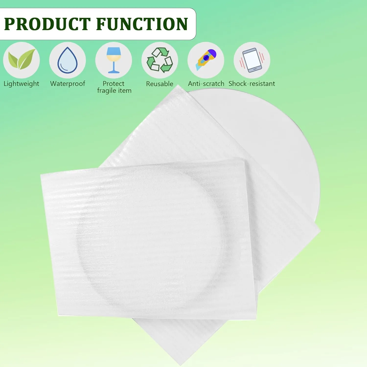 100 Pack Foam Pouches 8x8 inch, Cushion Foam Wrap Pouches for Safeguarding Mugs,Cups,Glasses,China and Dishes - Bubble Bags Wrap Pouches Packing Supplies for Moving and Storage