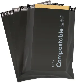 12x15.5 inch Biodegradable Shipping Bags,50 Count Compostable Poly Mailers with Eco Friendly Packaging Envelopes Supplies Mailing Bags