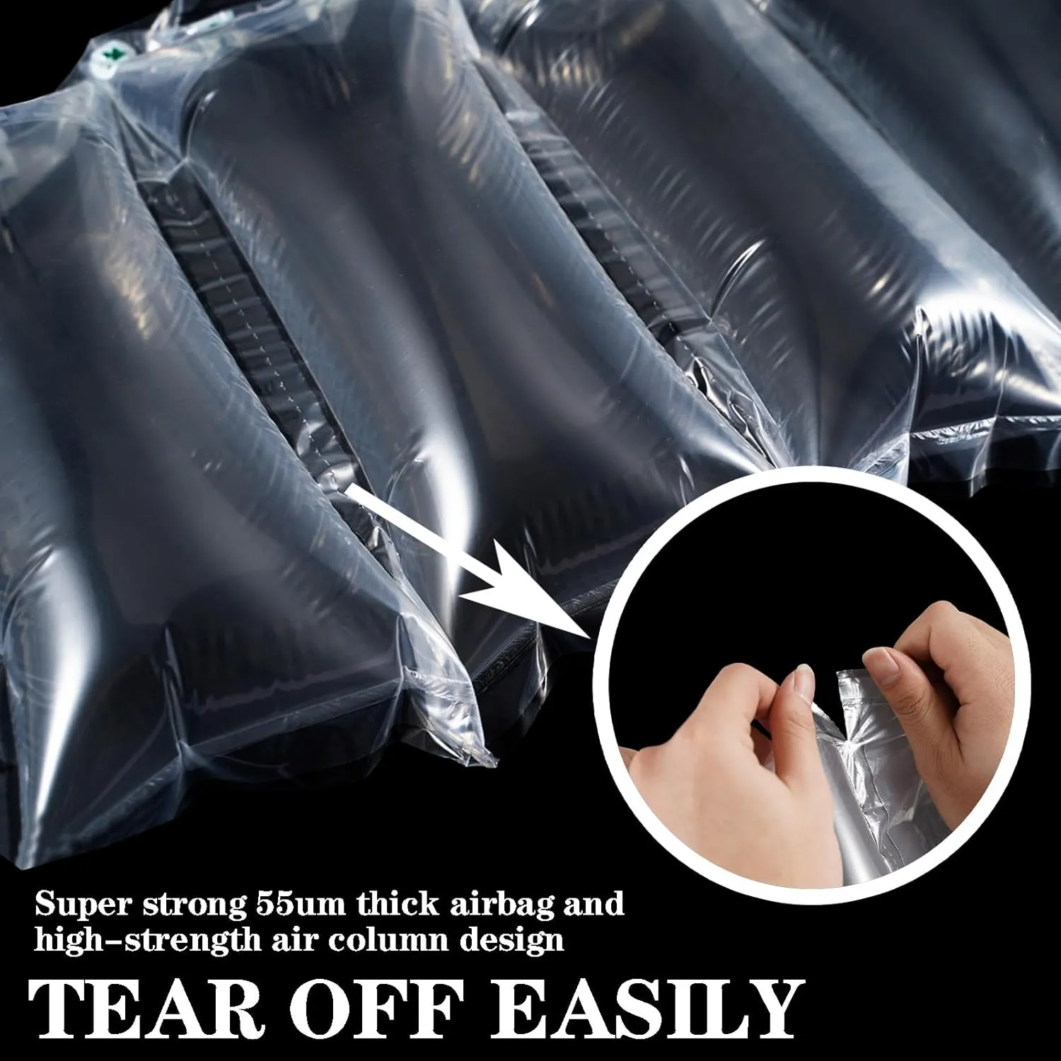200 Count Packing Air Pillows for Shipping Supplies Box Filler Alternative to Packing Peanuts, Purse Stuffers for Size 4.72" x 9.84"，Provide Efficient Packaging Solutions for Logistics Companies