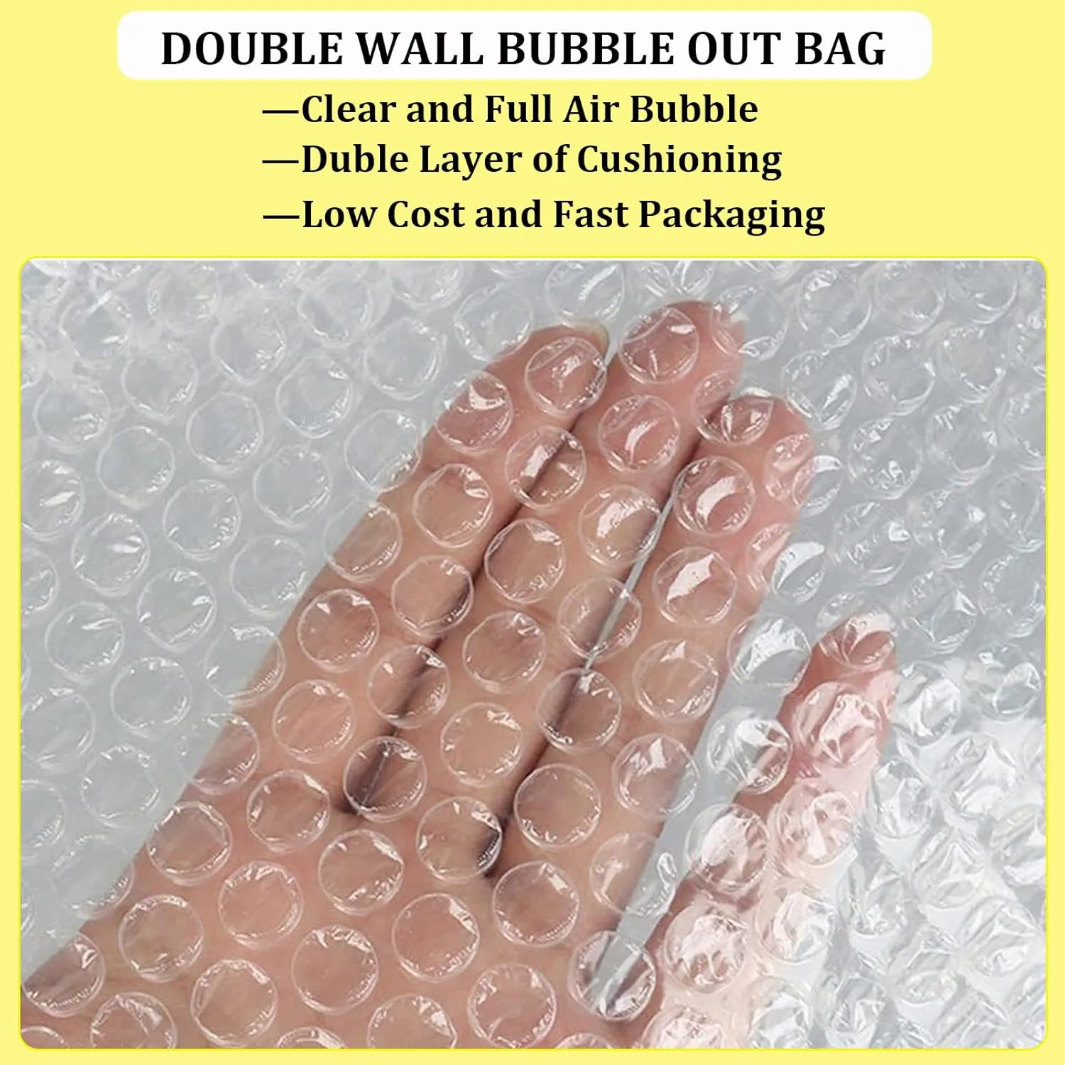 20Pcs Clear Bubble Out Bag Pouches,18x22 Inch Large Bubble Pouches Wrap Bag for Shipping, Double Shockproof Bubble Cushioning Wrap Bag for Moving, Storage and Packing Supplies for Fragile Items