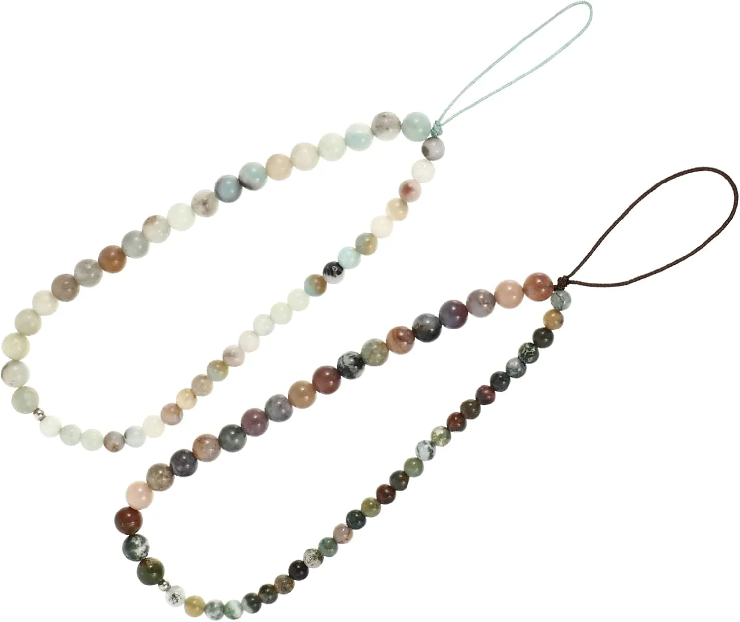 2Pcs Stylish Chinese Beaded Cell Phone Lanyards Wear Resistant Phone Hanging Ropes for Bags Lightweight Wrist Strap Keychain Decor Fashionable Accessory for Women