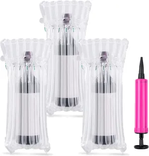 50 Pack Wine Bottle Travel Protector Bags, Wine Bottle Protector, Wine Protector Bags for Travel, Air Column Bubble Cushion Travel Wine Bottle Protector with Pump for Travel Shipping