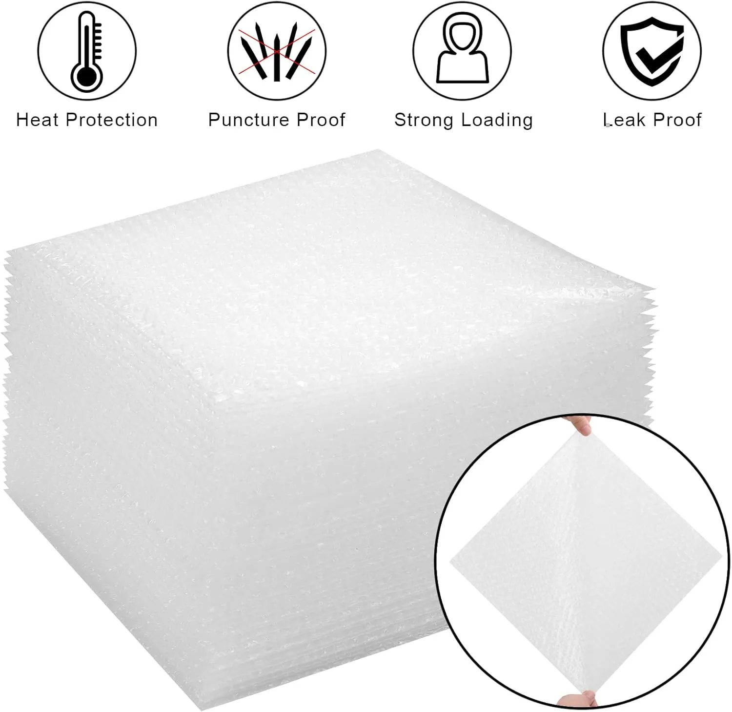 50Pcs Bubble Out Bags Pouches 12"x 12" Bubble Pouches Cushioning Packaging Bags, Double Walled Cushioning Bags Thickening Shockproof Foam Bags for Moving, Shipping, and Storage