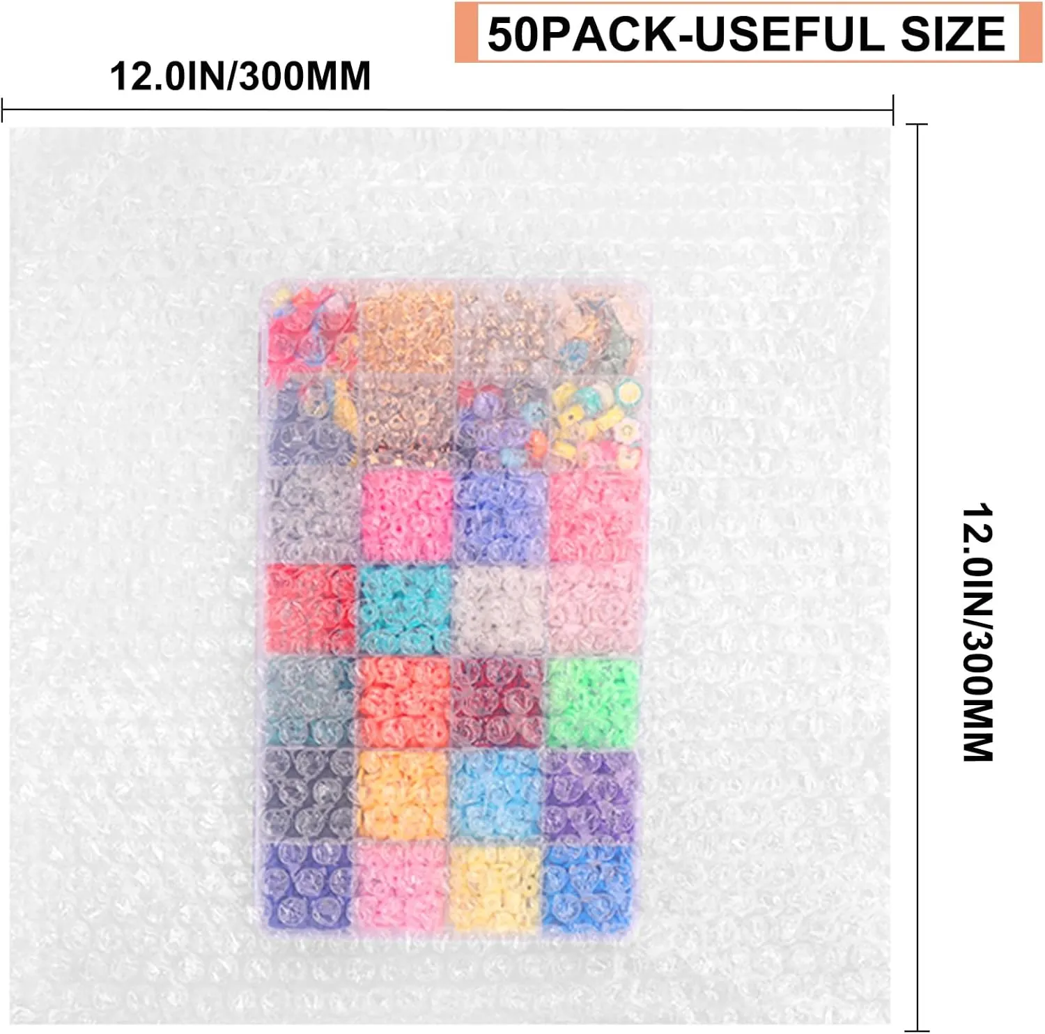 50Pcs Bubble Out Bags Pouches 12"x 12" Bubble Pouches Cushioning Packaging Bags, Double Walled Cushioning Bags Thickening Shockproof Foam Bags for Moving, Shipping, and Storage