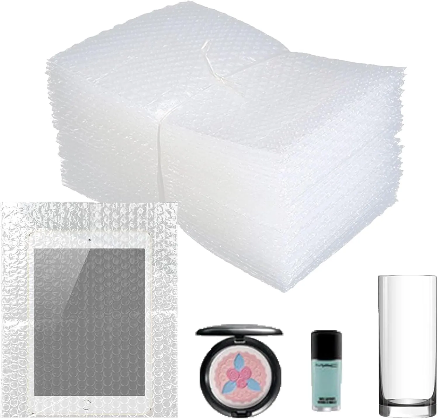 50Pcs Bubble Pouche Wrap, 8”x10” Bubble Bags for Shopping, Double Wall Bubble Cushioning Wrap Bags for Mailing Packing, Moving and Storage Fragile China Dishes Electronic Item
