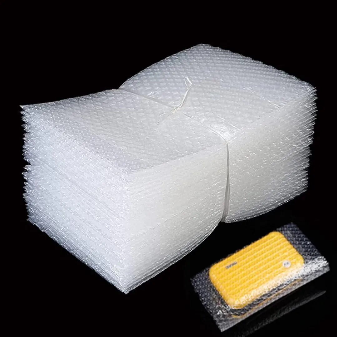 50Pcs Bubble Pouche Wrap, 8”x10” Bubble Bags for Shopping, Double Wall Bubble Cushioning Wrap Bags for Mailing Packing, Moving and Storage Fragile China Dishes Electronic Item