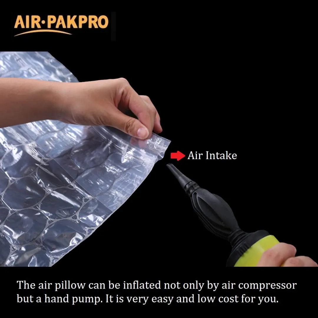66Ft/Roll Sturdy Inflatable Packing Air Pillows Air Cushions Bags Packing Paper Void Fill Cushioning for Shipping and Packaging with Handpump No Machine Needed