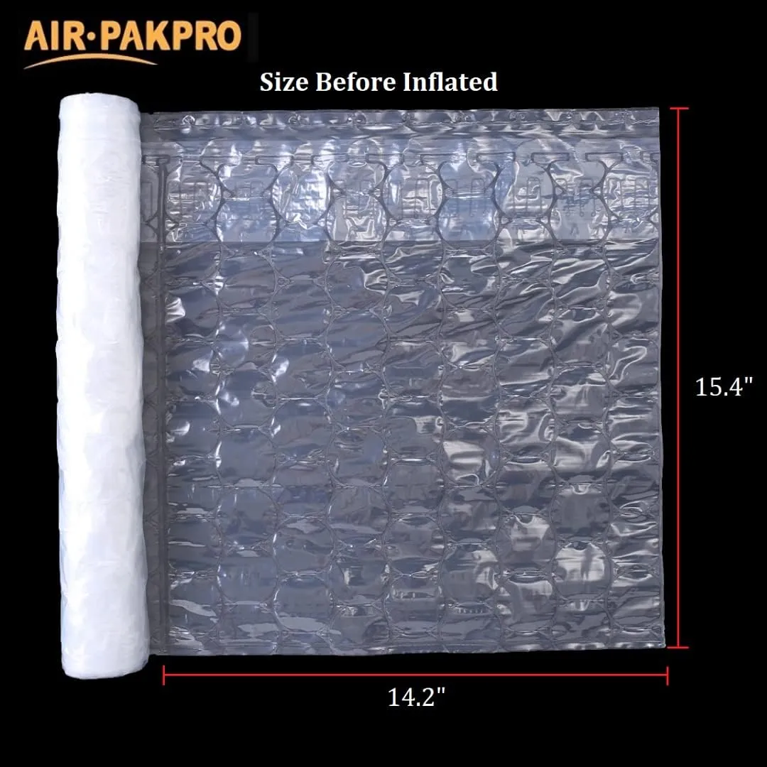 66Ft/Roll Sturdy Inflatable Packing Air Pillows Air Cushions Bags Packing Paper Void Fill Cushioning for Shipping and Packaging with Handpump No Machine Needed