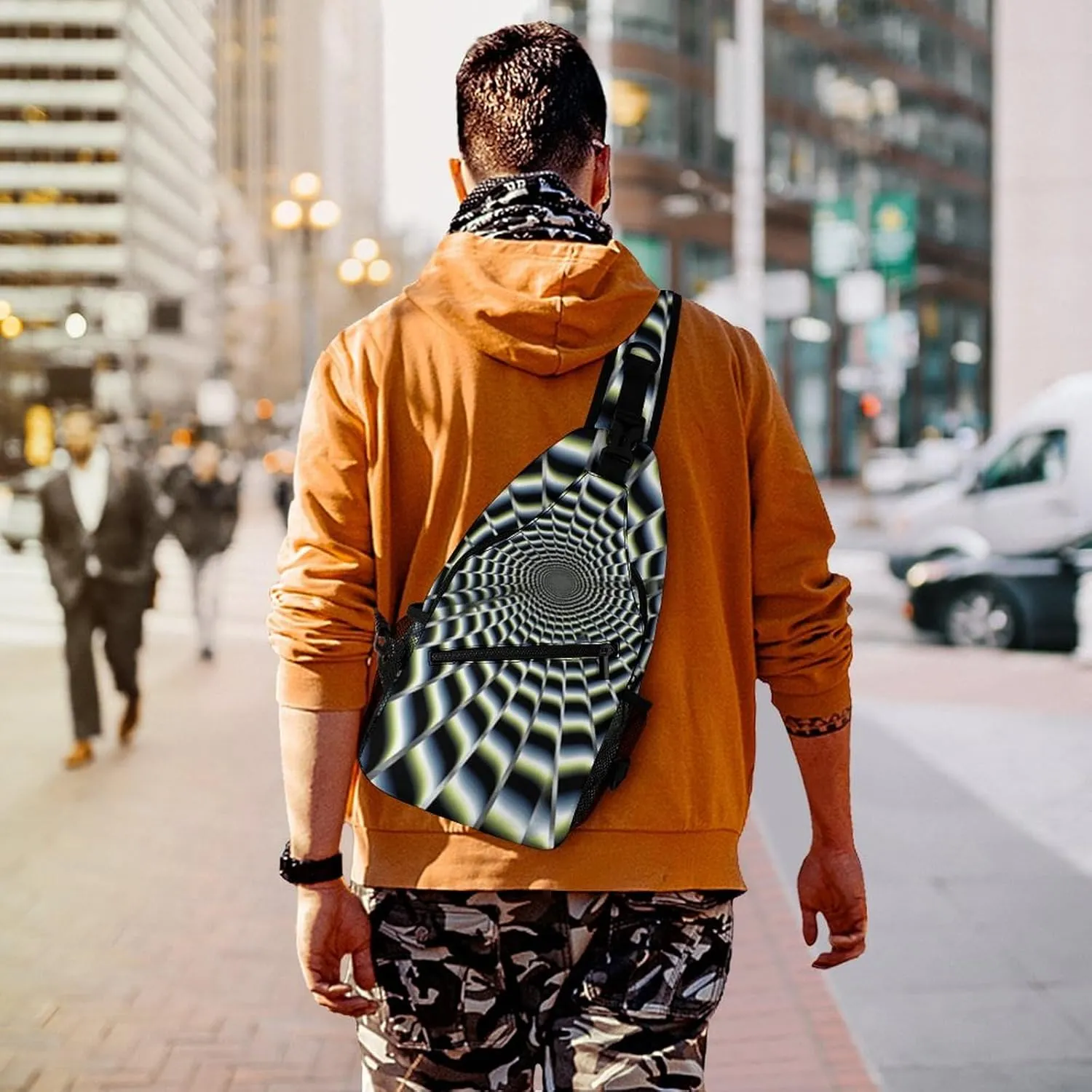A Psychedelic Cat Sling Bag Crossbody Bags Cross Body Bag Fanny Packs Chest Bags Sling Purses for Travel