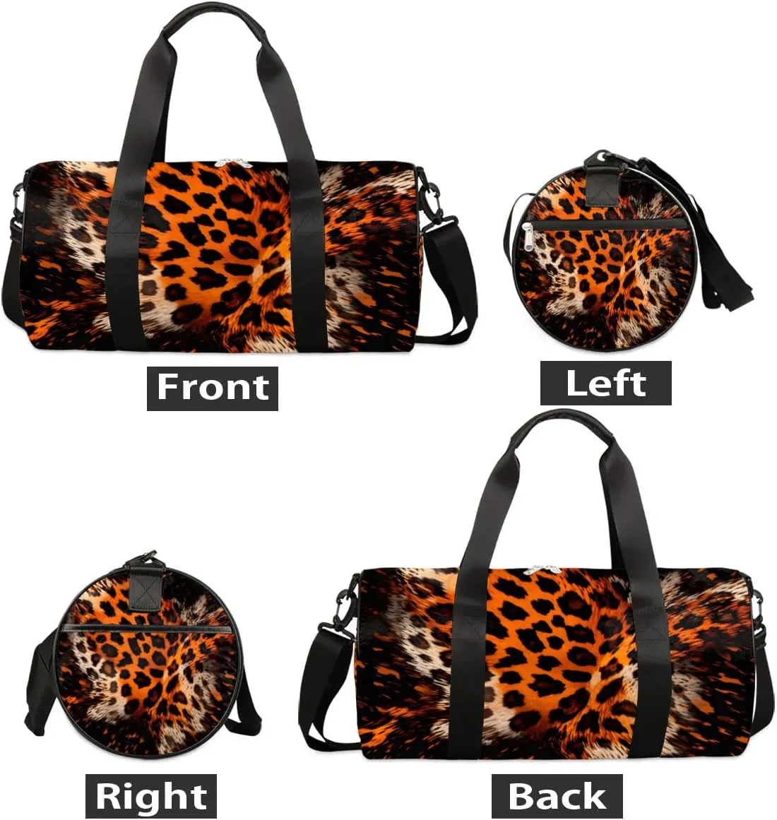 Abstract Leopard Prints Travel Duffle Bag Gym Bag for Women Men Lightweight Carry on Duffel Bag for Sports Gyms Weekend Getaway