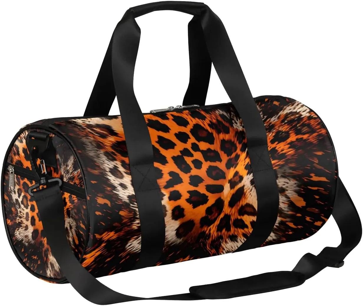 Abstract Leopard Prints Travel Duffle Bag Gym Bag for Women Men Lightweight Carry on Duffel Bag for Sports Gyms Weekend Getaway