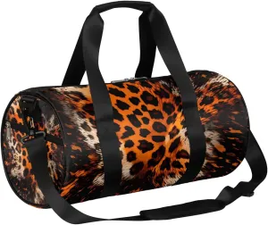 Abstract Leopard Prints Travel Duffle Bag Gym Bag for Women Men Lightweight Carry on Duffel Bag for Sports Gyms Weekend Getaway