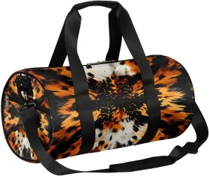 Abstract Prints Leopard Travel Duffle Bag Gym Bag for Women Men Lightweight Carry on Duffel Bag for Sports Gyms Weekend Getaway