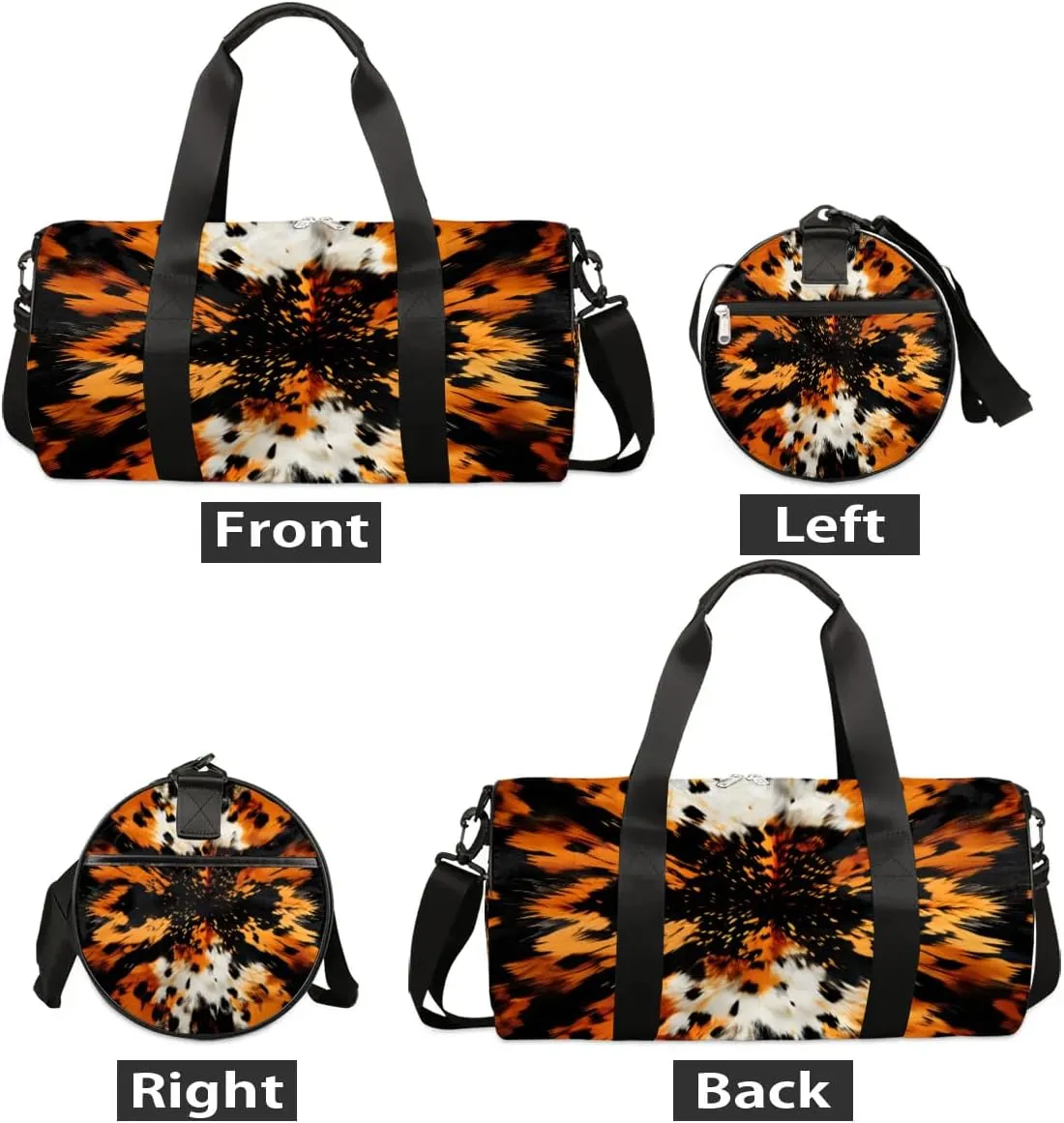 Abstract Prints Leopard Travel Duffle Bag Gym Bag for Women Men Lightweight Carry on Duffel Bag for Sports Gyms Weekend Getaway