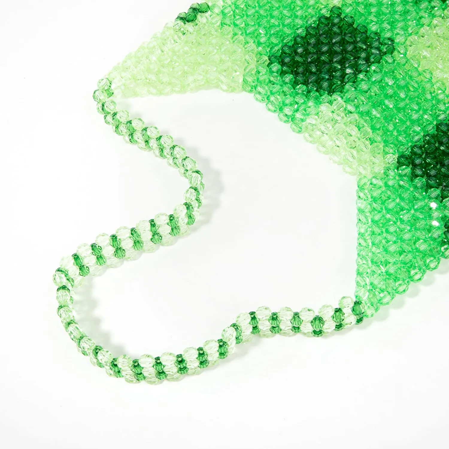 Acrylic Beaded Colorful Shoulderbag Transparent Underarm Purse Beach Bag for Party
