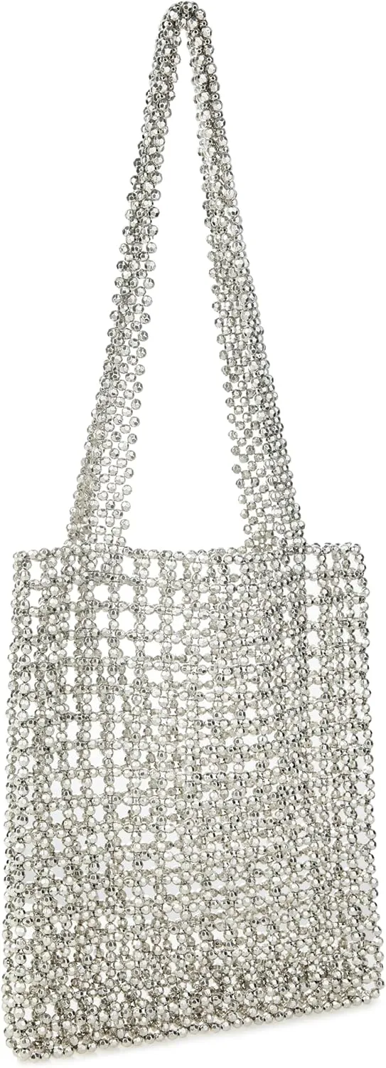 Acrylic Beaded Shoulder Bag Casual Tote Bag for Daily Use and Travel