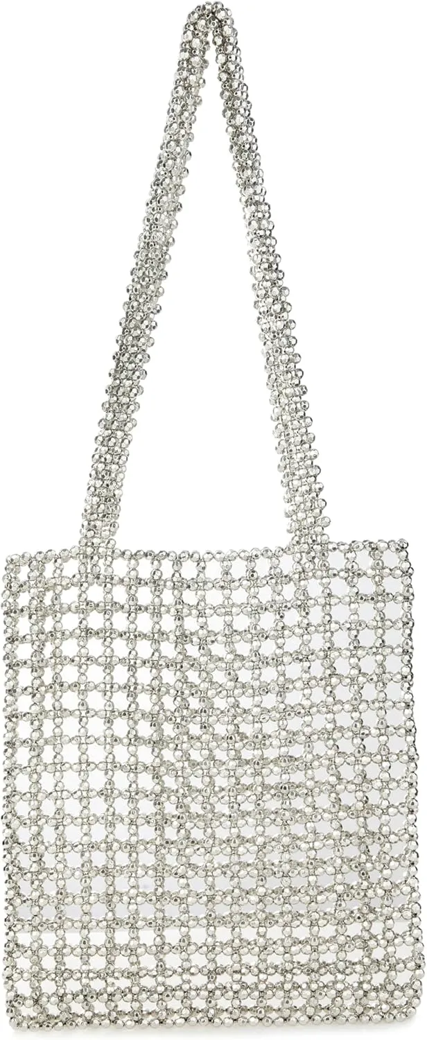 Acrylic Beaded Shoulder Bag Casual Tote Bag for Daily Use and Travel