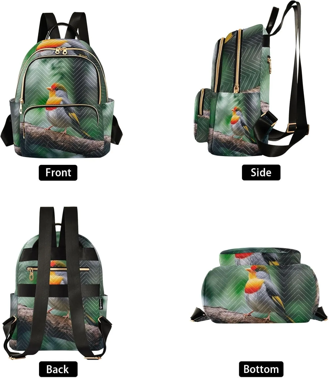ALAZA Travel Backpack Purse for Women Fashion Anti-theft Work Casual Bird Sparrow 1 Daypack Shoulder Bag Medium Size