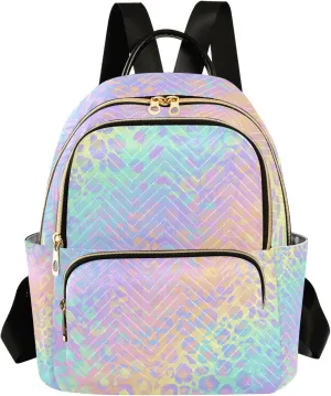ALAZA Travel Backpack Purse for Women Fashion Anti-theft Work Casual Rainbow Leopard Cheetah Daypack Shoulder Bag Medium