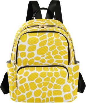 ALAZA Travel Backpack Purse for Women Fashion Anti-theft Work Casual Yellow Lizard Skin Daypack Shoulder Bag Medium Size