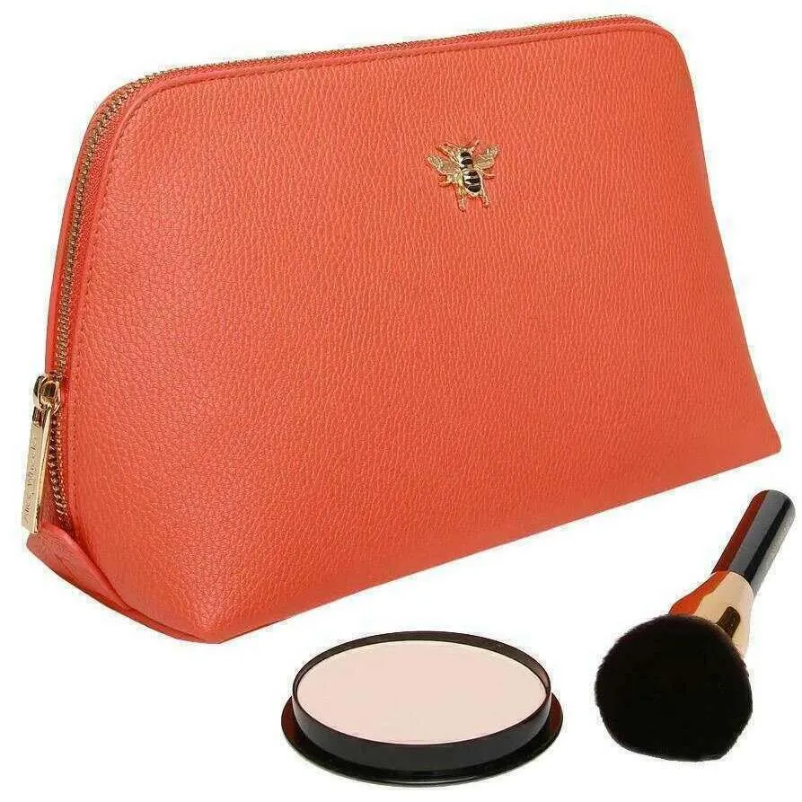 Alice Wheeler London Large Beauty Bag - Orange