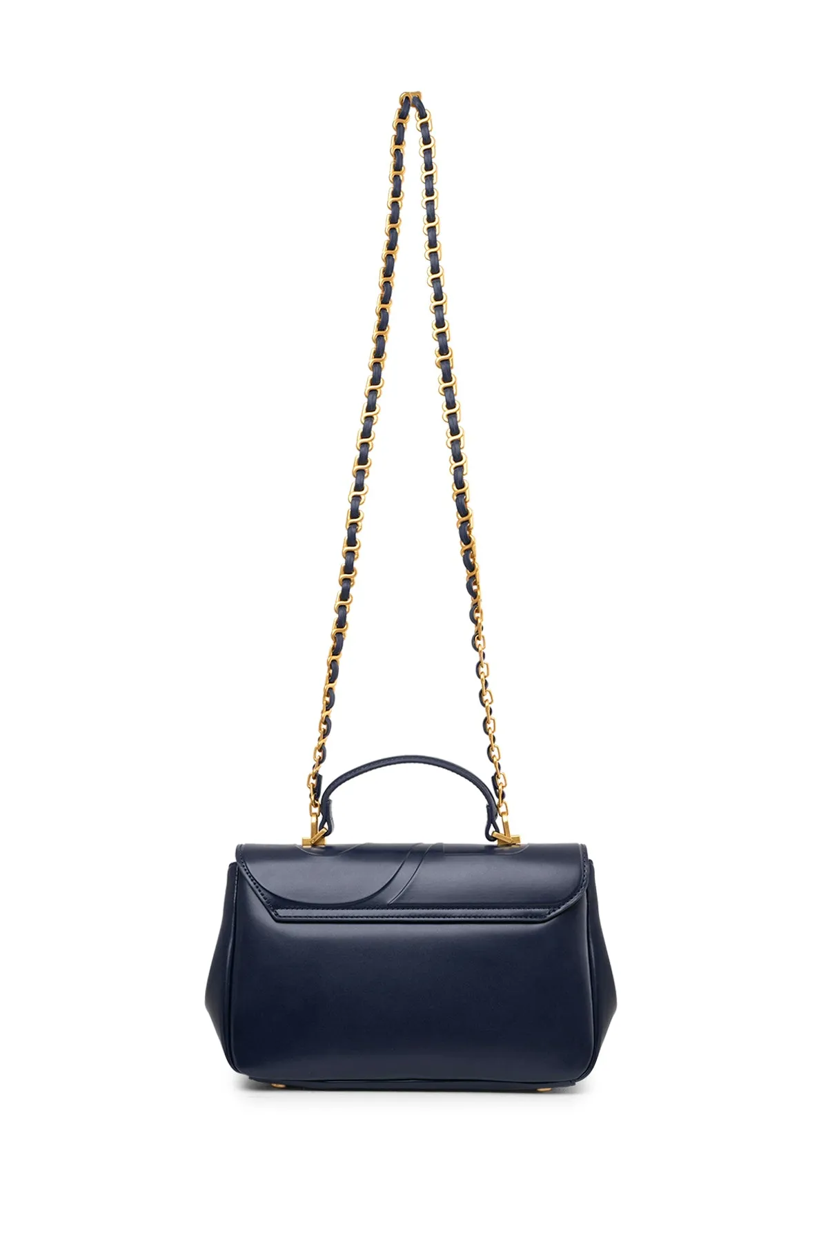 Alma Flap Bag Smooth Finish Medium - Navy