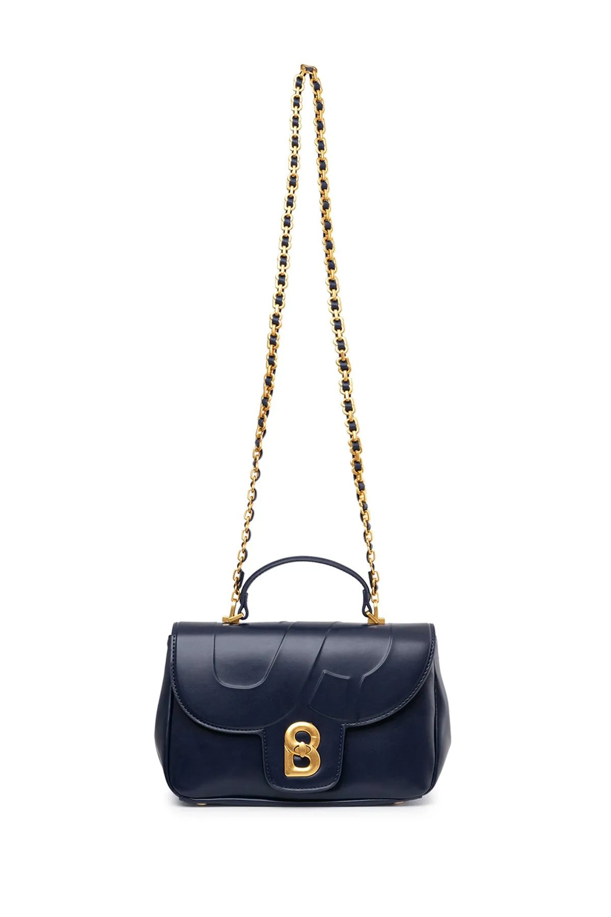 Alma Flap Bag Smooth Finish Medium - Navy