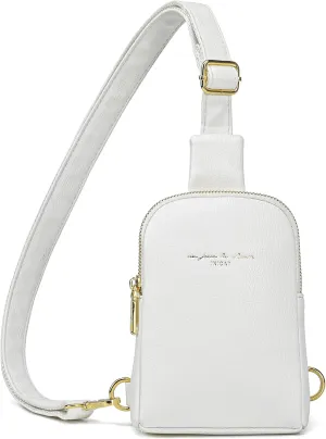 AOCINA INICAT Small Sling Bag Crossbody Vegan Leather Fanny Packs for Women Fashionable Chest Bag for Travel