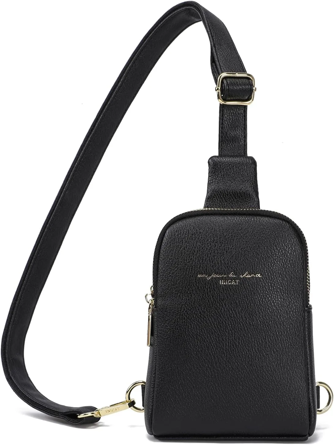 AOCINA INICAT Small Sling Bag Crossbody Vegan Leather Fanny Packs for Women Fashionable Chest Bag for Travel