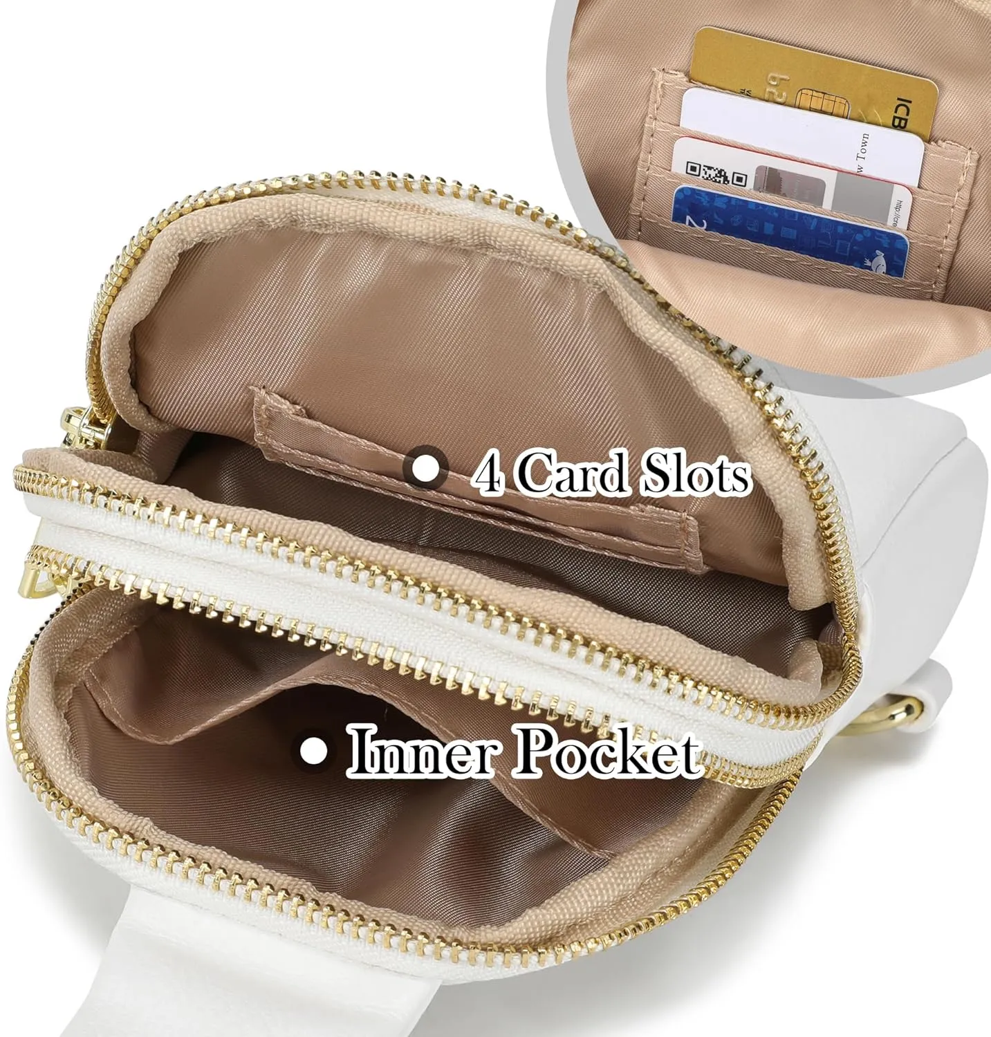 AOCINA INICAT Small Sling Bag Crossbody Vegan Leather Fanny Packs for Women Fashionable Chest Bag for Travel