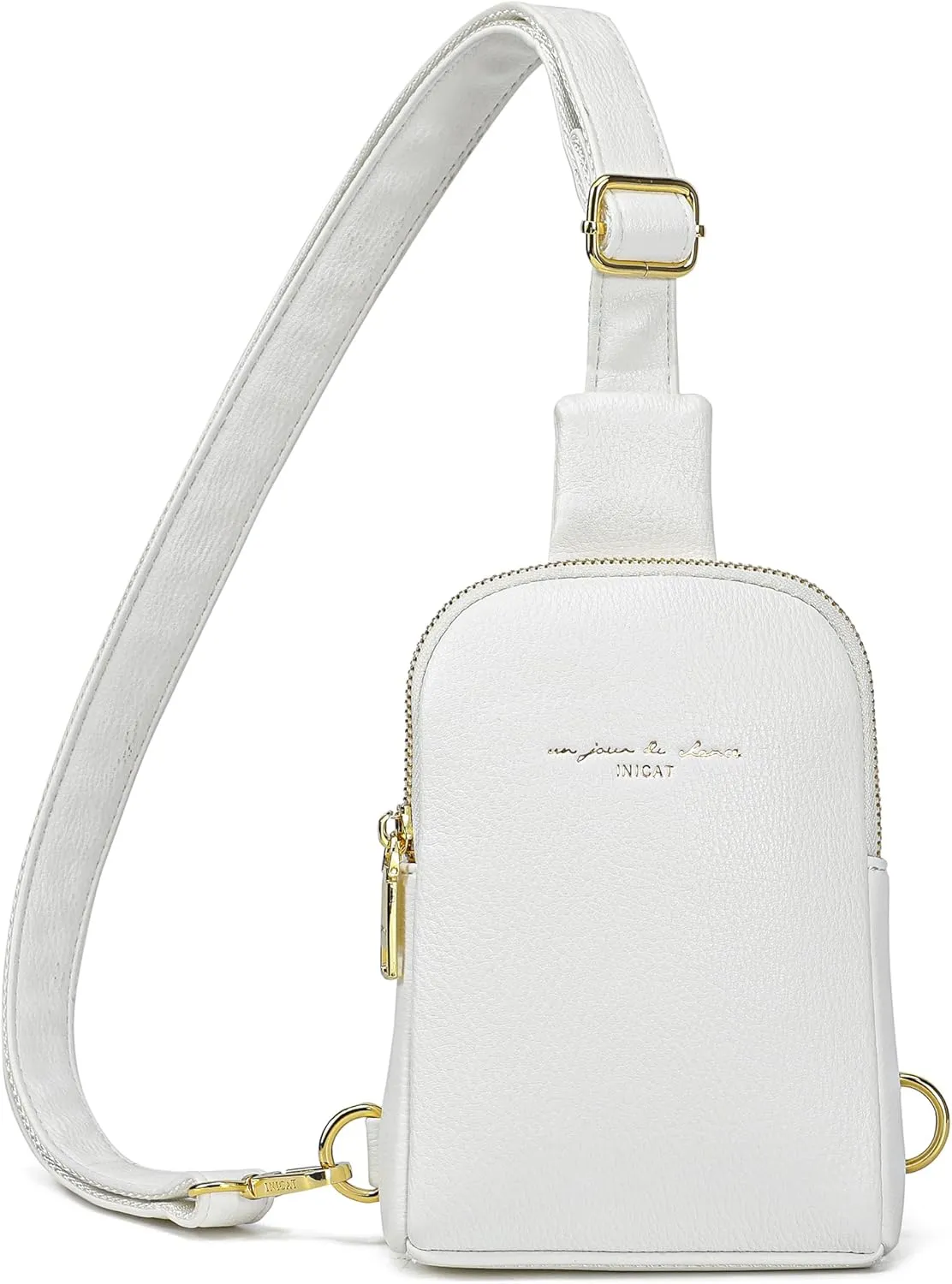 AOCINA INICAT Small Sling Bag Crossbody Vegan Leather Fanny Packs for Women Fashionable Chest Bag for Travel