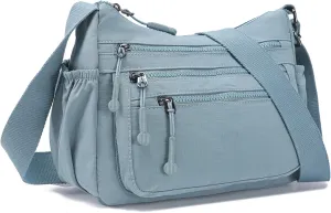 AOCINA Purses for Women Crossbody Bags Ladies Nylon Shoulder Handbag Messenger Bag Trendy Pocketbooks with Multi Pockets