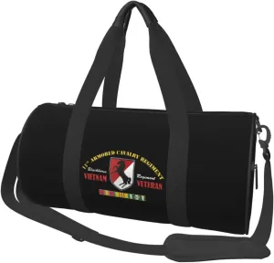 ARESU 11th Armored Cavalry Regiment Vietnam Veteran Duffel Bag Gym Bag Sports Bags Foldable Travel Bag Multipurpose Backpack, Black