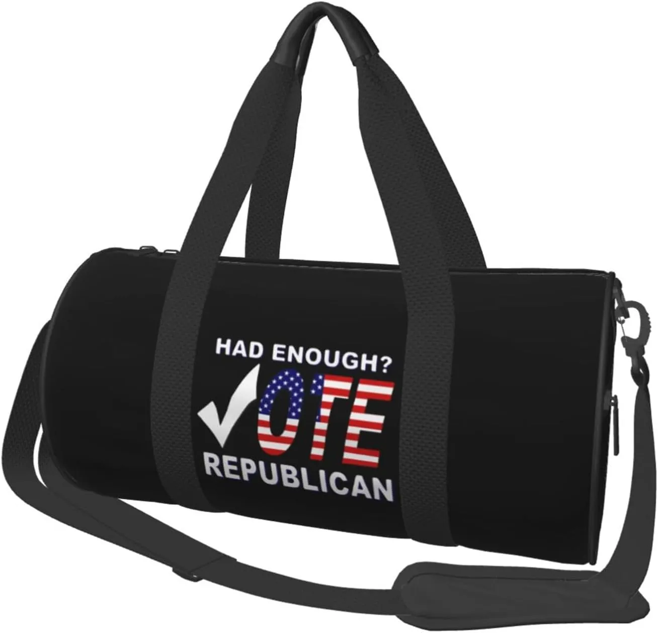 ARESU Had Enough Vote Republican(1) Duffel Bag Gym Bag Sports Bags Foldable Travel Bag Multipurpose Backpack, Black