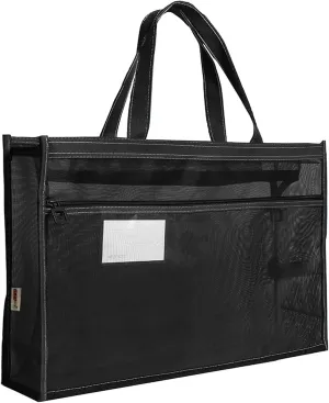 Art Portfolio Bag 18 x 12 Inch, Poster Storage Bag with Handle and Zipper Organizer Transparent Bag for Posters Board, Painting Book, Bulletin Boards, Watercolor Sketchbook