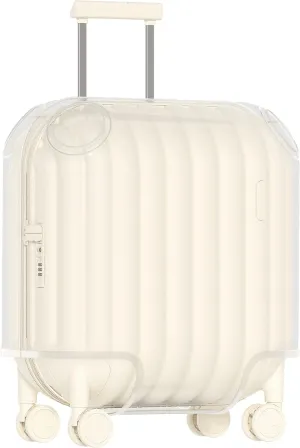 artrips) Luggage Cover Protectors-Clear Thickened PVC Bread Wheeled Suitcase (24 Inch)