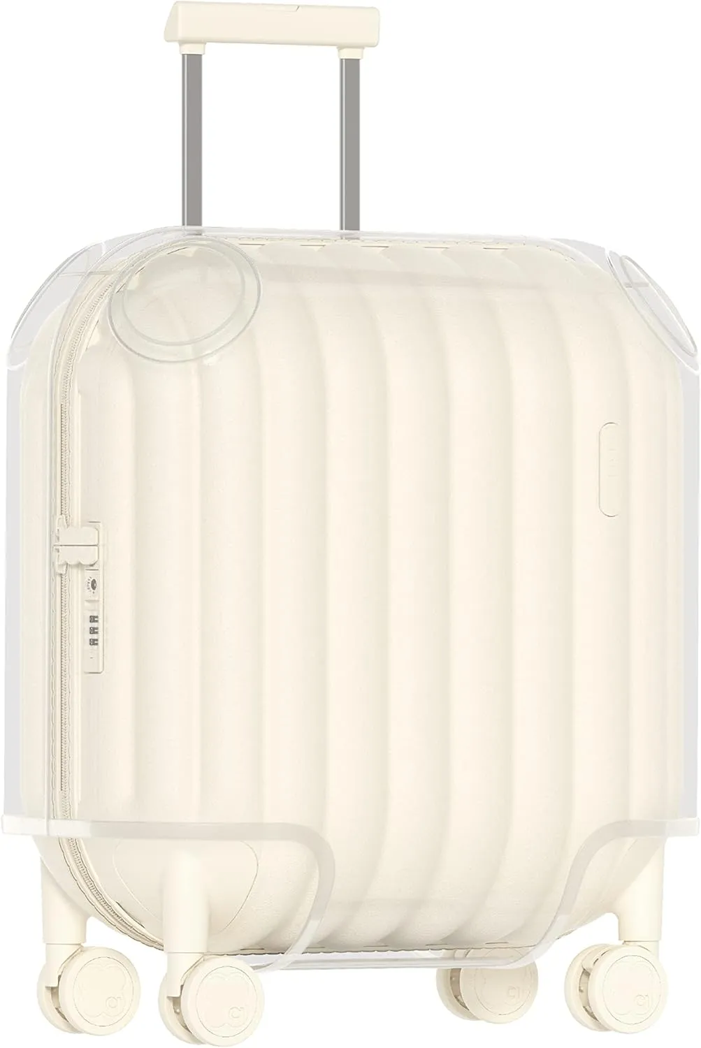 artrips) Luggage Cover Protectors-Clear Thickened PVC Bread Wheeled Suitcase (24 Inch)
