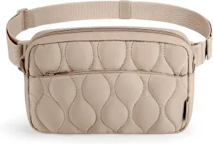 BAGSMART Fanny Packs for Women with Two Ways to Install the Adjustable Strap Lightweight Crossbody Belt Bag for Traveling Workout