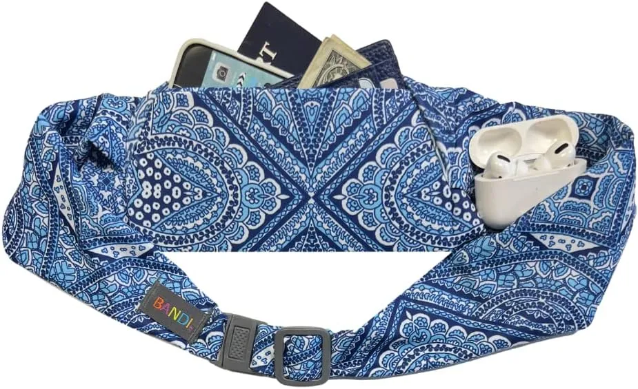 BANDI Plus Size Fanny Pack for Women - Travel-Ready Pocket Belt with Secure Hidden Money & Running Belt for Phone, Passport, Keys, & Medical Devices, Adjustable Fit, Comfortable (Bermuda)