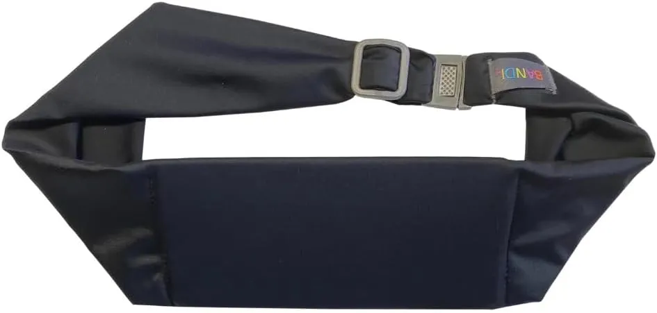 BANDI Plus Size Fanny Pack for Women - Travel-Ready Pocket Belt with Secure Hidden Money & Running Belt for Phone, Passport, Keys, & Medical Devices, Adjustable Fit, Comfortable (Black Solid)