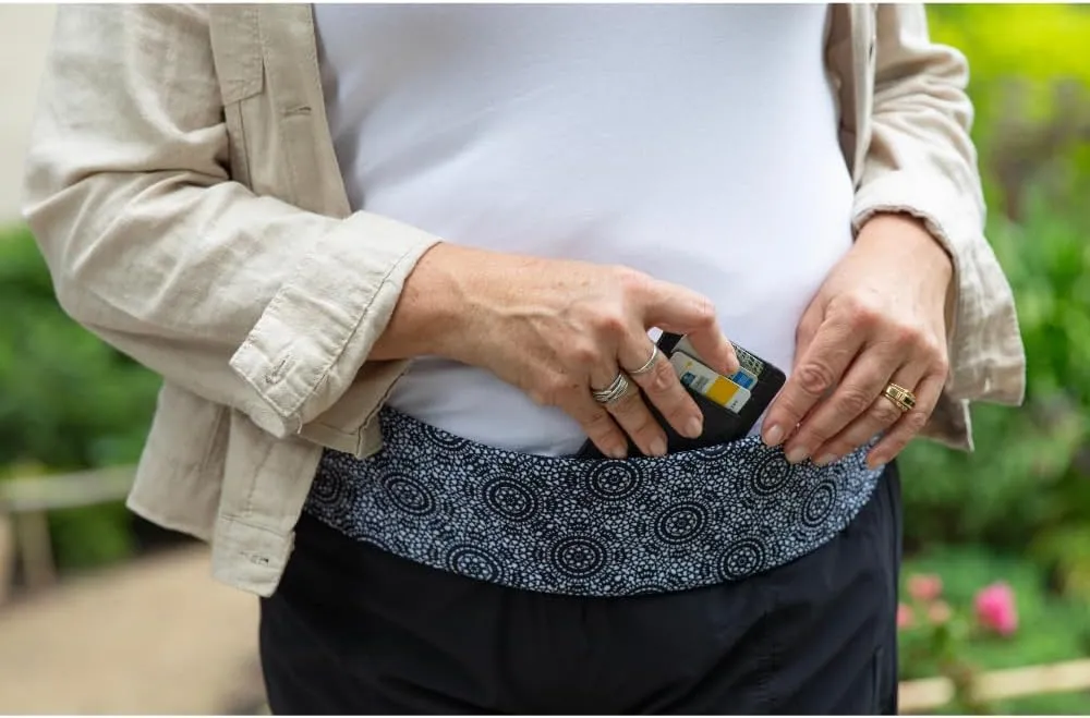 BANDI Plus Size Fanny Pack for Women - Travel-Ready Pocket Belt with Secure Hidden Money & Running Belt for Phone, Passport, Keys, & Medical Devices, Adjustable Fit, Comfortable (Boho)