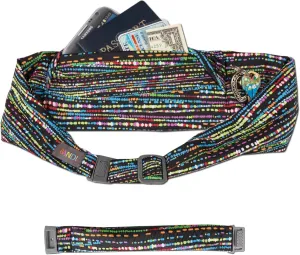 BANDI Plus Size Fanny Pack for Women - Travel-Ready Pocket Belt with Secure Hidden Money & Running Belt for Phone, Passport, Keys, & Medical Devices, Adjustable Fit, Comfortable (Confetti)