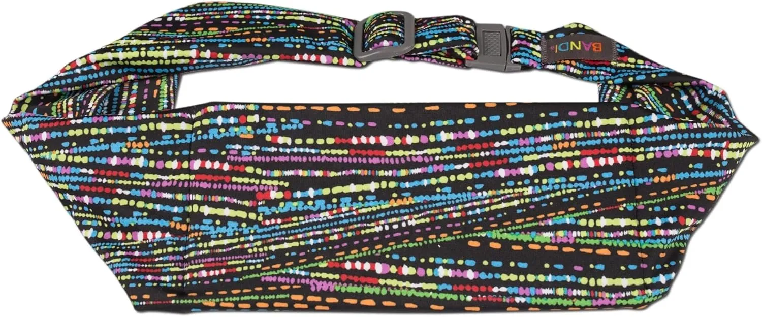 BANDI Plus Size Fanny Pack for Women - Travel-Ready Pocket Belt with Secure Hidden Money & Running Belt for Phone, Passport, Keys, & Medical Devices, Adjustable Fit, Comfortable (Confetti)