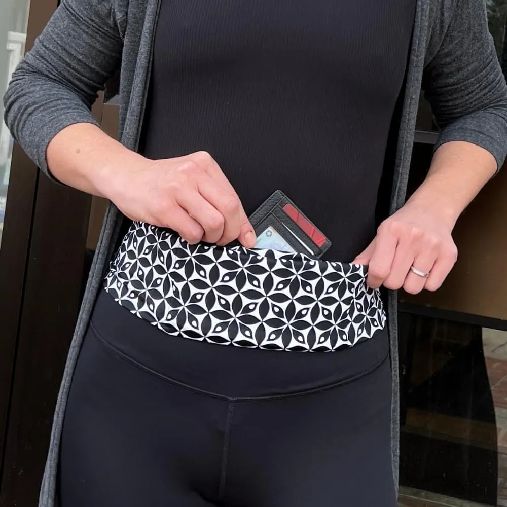 BANDI Plus Size Fanny Pack for Women - Travel-Ready Pocket Belt with Secure Hidden Money & Running Belt for Phone, Passport, Keys, & Medical Devices, Adjustable Fit, Comfortable (Origami)
