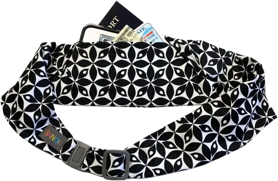 BANDI Plus Size Fanny Pack for Women - Travel-Ready Pocket Belt with Secure Hidden Money & Running Belt for Phone, Passport, Keys, & Medical Devices, Adjustable Fit, Comfortable (Origami)