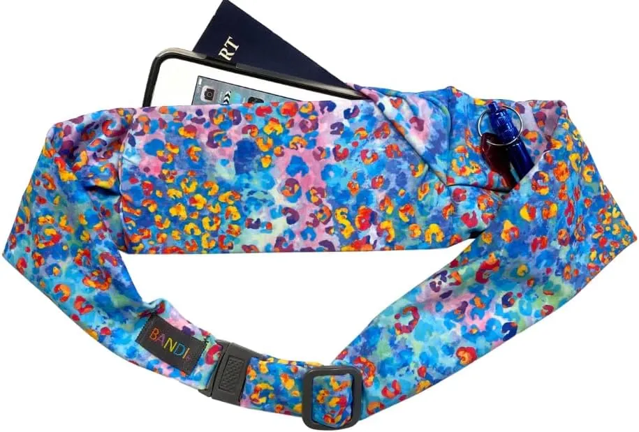 BANDI Plus Size Fanny Pack for Women - Travel-Ready Pocket Belt with Secure Hidden Money & Running Belt for Phone, Passport, Keys, & Medical Devices, Adjustable Fit, Comfortable (Safari Fun)