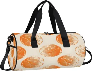 Basketballs Design Gym Bag for Women Men Lightweight Weekender Travel Bag Stylish Duffle Bag for Gym Travel Overnight Carry On