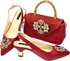 Beaded Peep Toe Bridal Sandals Rhinestone Purse Handmade Wedding Combo