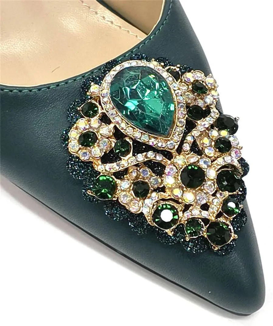 Beaded Peep Toe Bridal Sandals Rhinestone Purse Handmade Wedding Combo